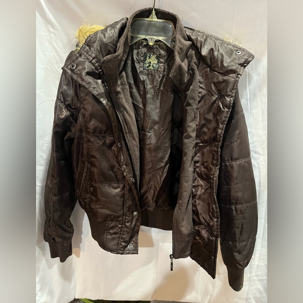 South Pole Brown Puffer Jacket
